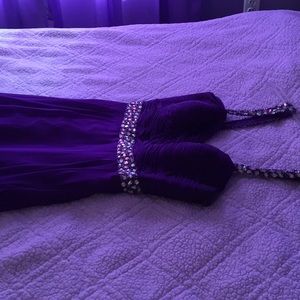 Purple jeweled gown